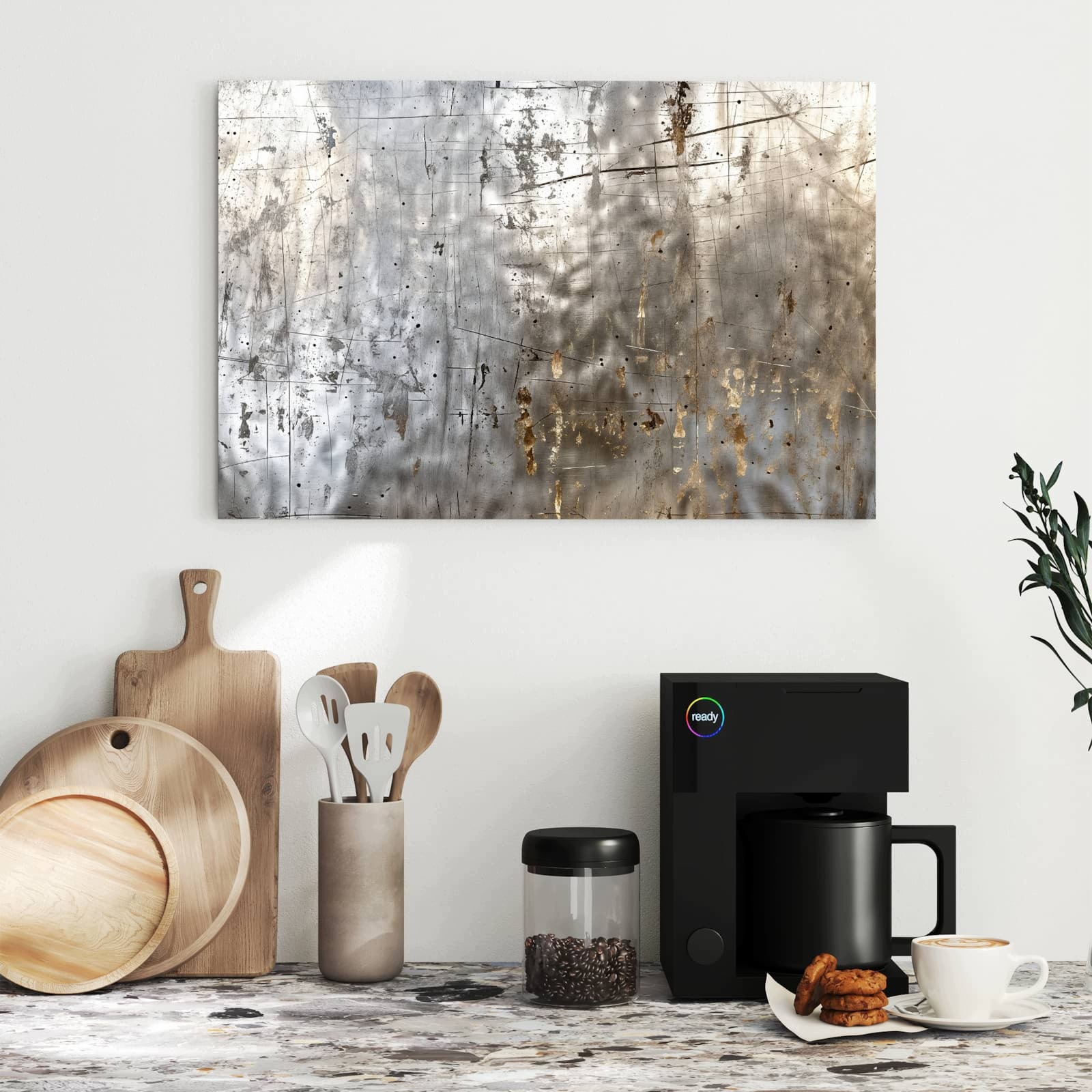 Magnetická tabule Kovové Textura škrábanců 60 × 40 cm