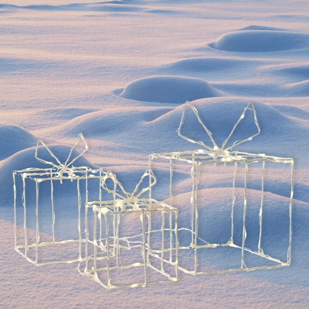 ZESTAW OŚWIETLENIE ZEWNĘTRZNE LED PREZENTY DEKORACJE ŚWIĄTECZNE OGRÓD IP44 Rodzaj inny