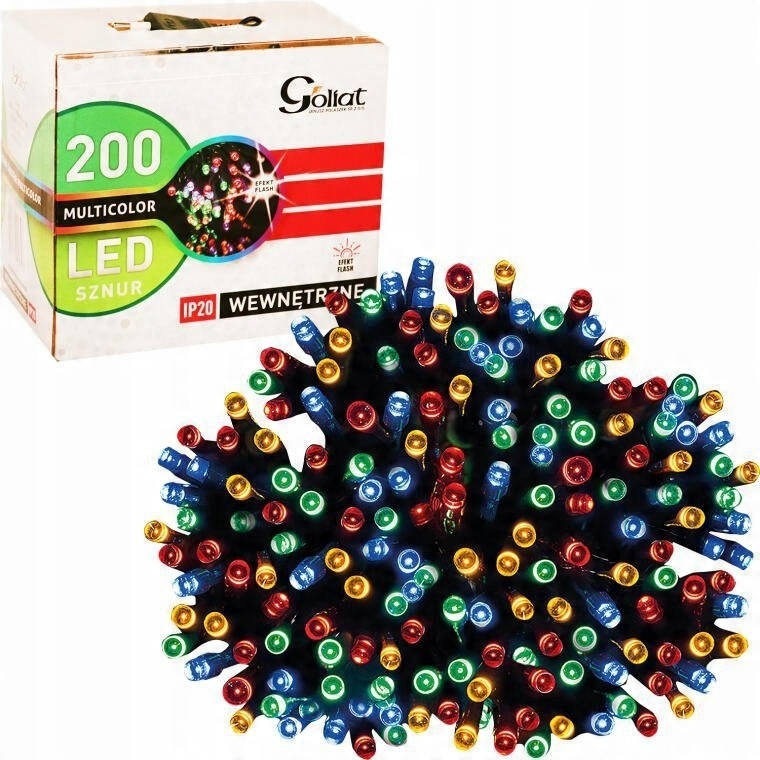

Lampki Choinkowe Wewnętrzna 200 Led Multikolor
