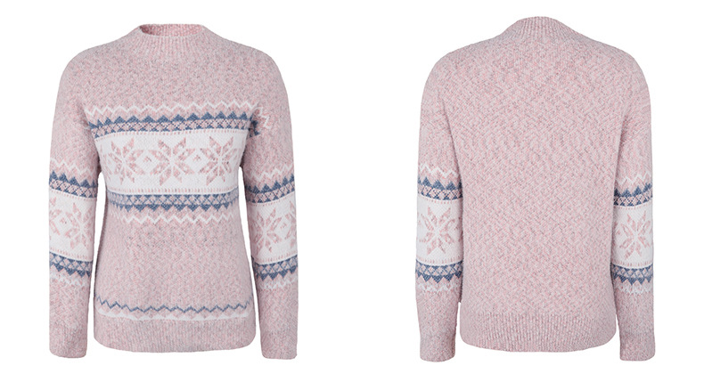 MILUTKI MIĘKKI KOBIECY ŚWIĄTECZNY SWETER golfem Wzór dominujący mix wzorów