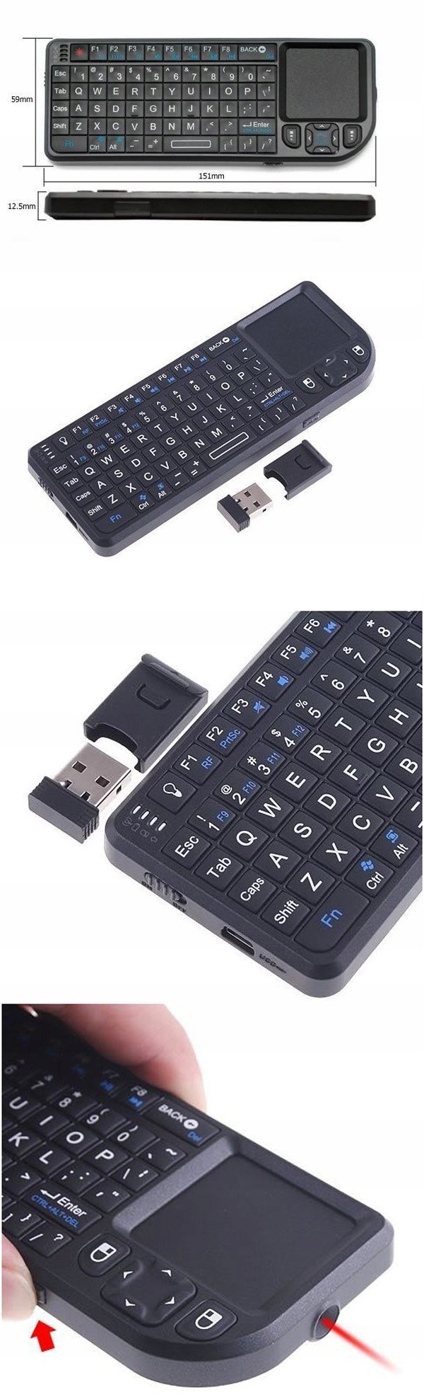 NOWA MINI KLAWIATURA BEZPRZEWODOWA WIFI BLUETOOTH Producent Rii