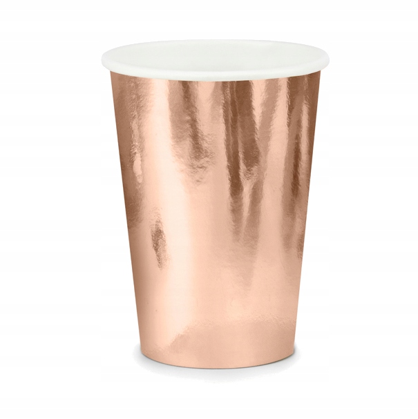 ZESTAW KUBECZKI TALERZYKI papierowe ROSE GOLD EAN (GTIN) 5904954381176