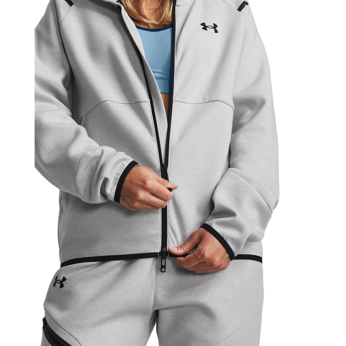 Under Armour Mikina Unstoppable Flc Fz-gry
