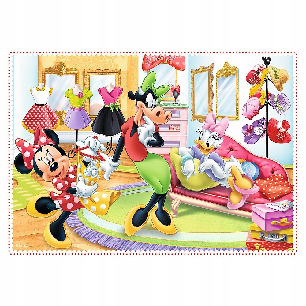 PUZZLE 4 W 1 MYSZKA MINNIE Z PRZYJACIÓŁMI 4 układa Marka Trefl