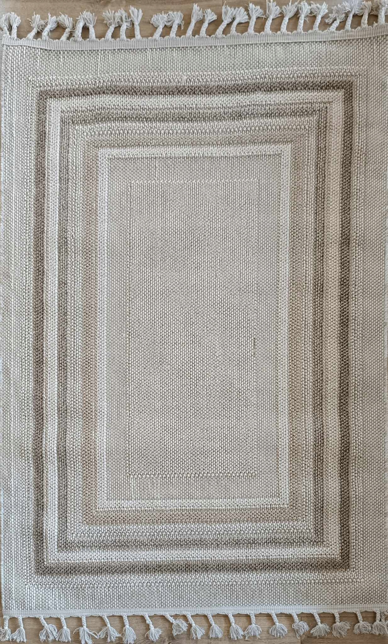 Šnúrkový koberec 120 x 170 cm, plochý, vonkajší, vnútorný, boho