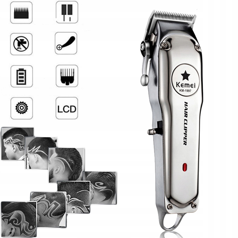 

Kemei 1997 Maszynka do strzyżenia włosów srebrny