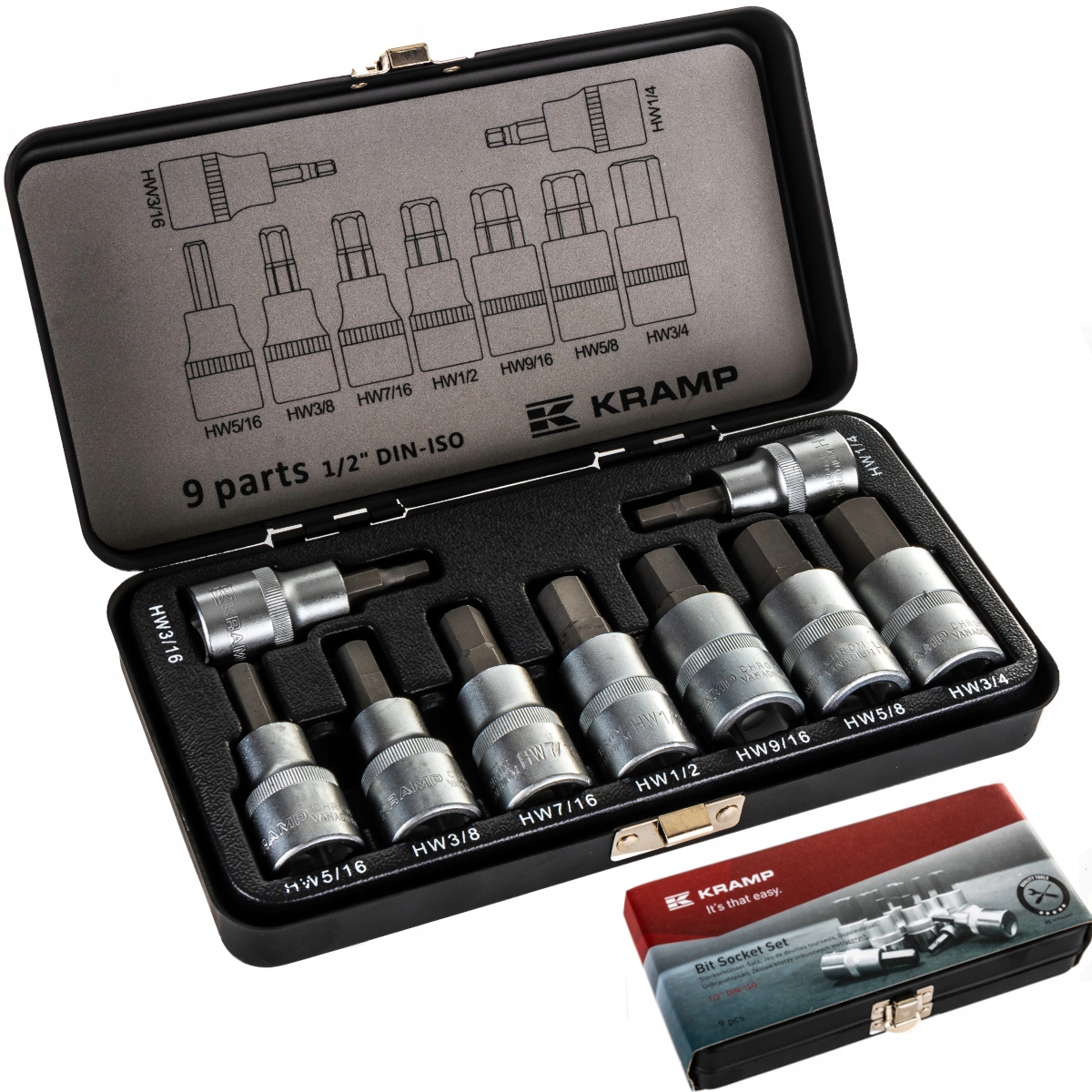 

Klucze imbusowe calowe 1/2” zestaw 9szt. Kramp