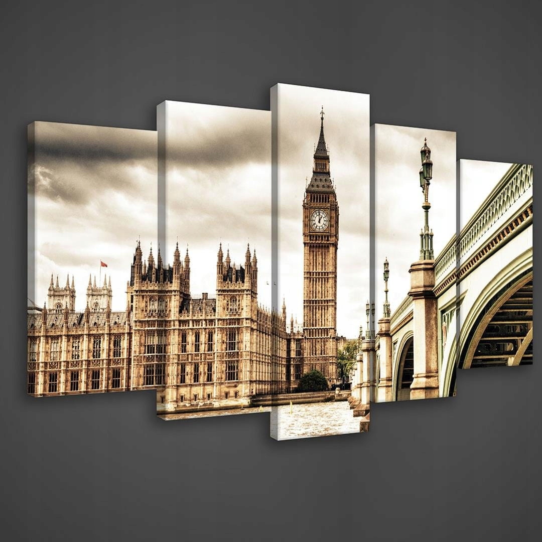 Obraz 100x60 Londýn Big Ben Parlament městská krajina architektura Temže