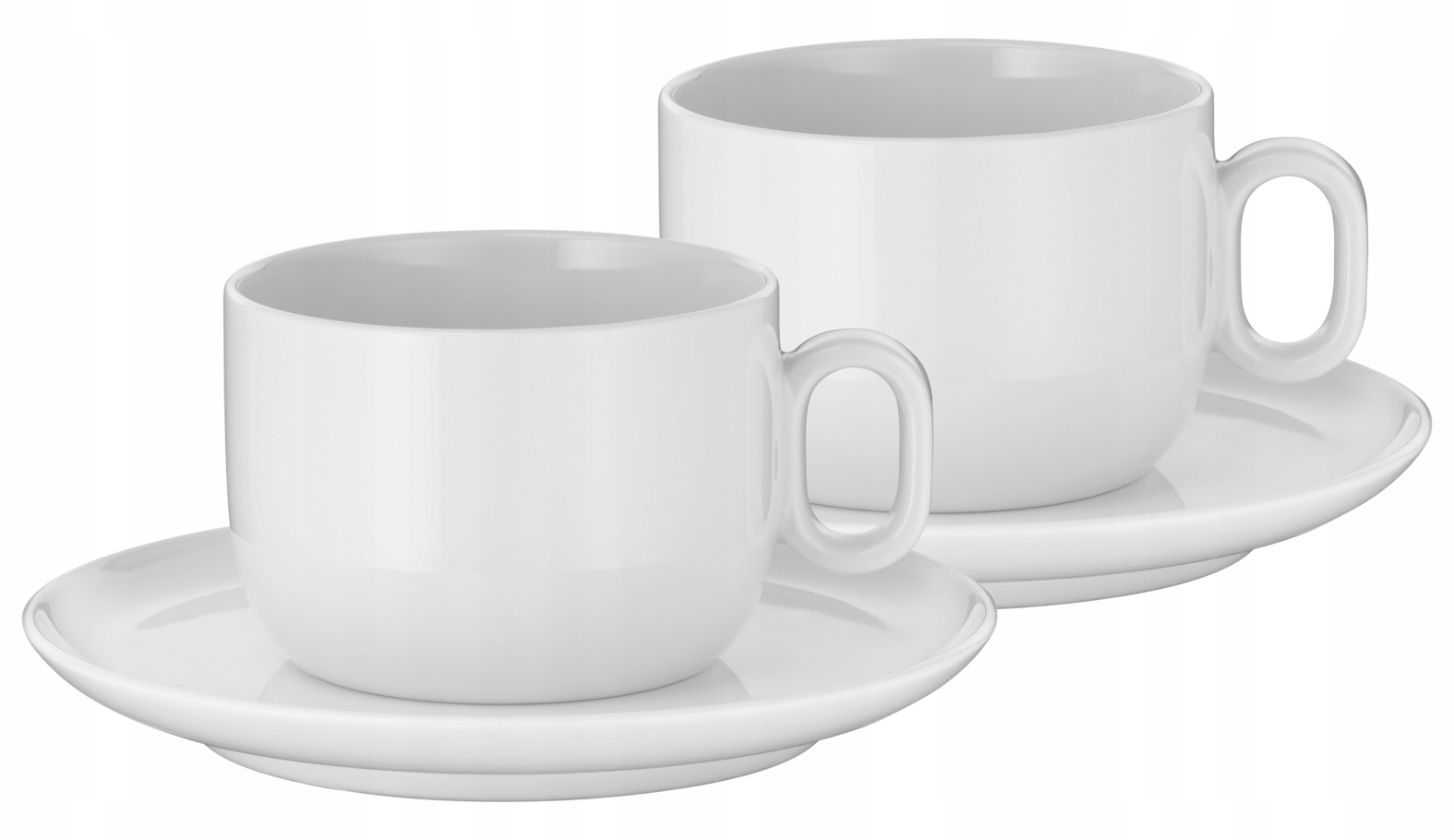 Zestaw filiżanek do kawy Wmf Barista ze spodkiem 2 szt. porcelana szerokie
