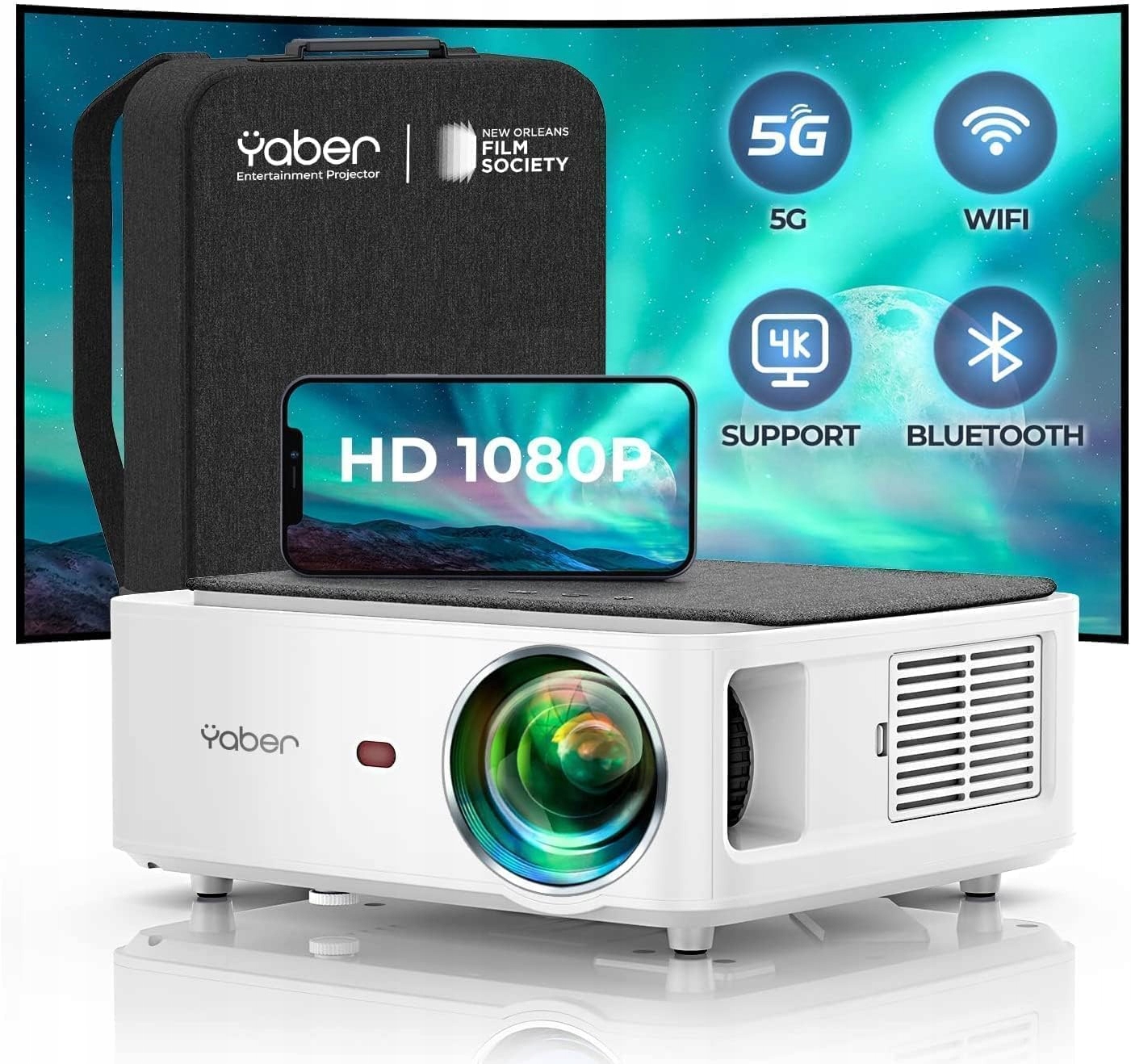 Projektor LED Yaber V6 biały