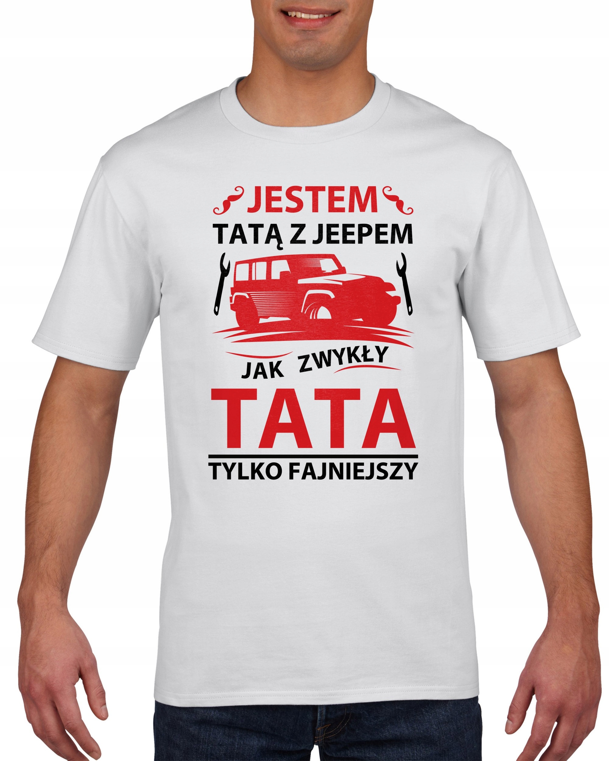 

Koszulka męska Tata z jeepem L