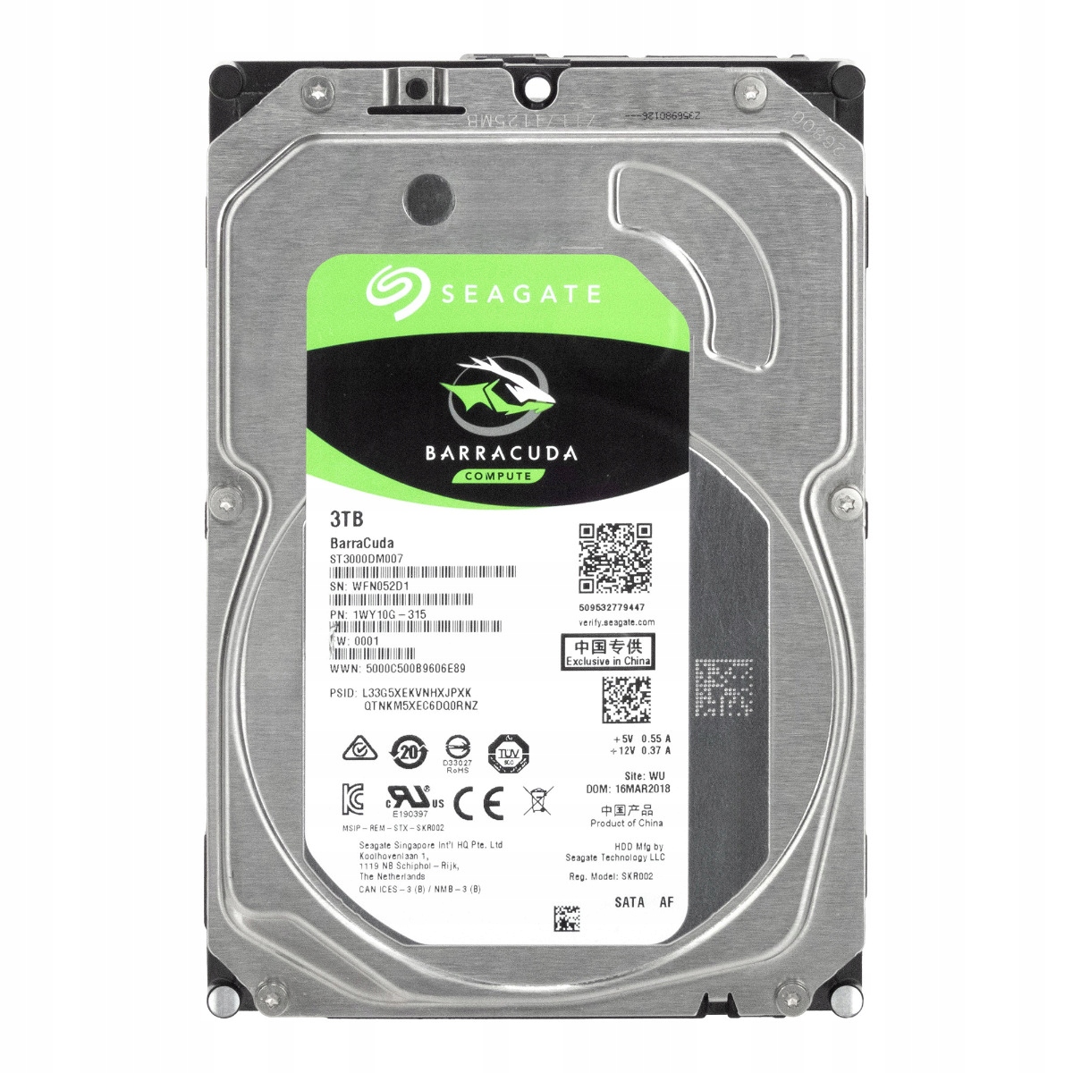 Seagate Barracuda 3TB 5.4K 256MB Sata III 3.5'' ST3000DM007
