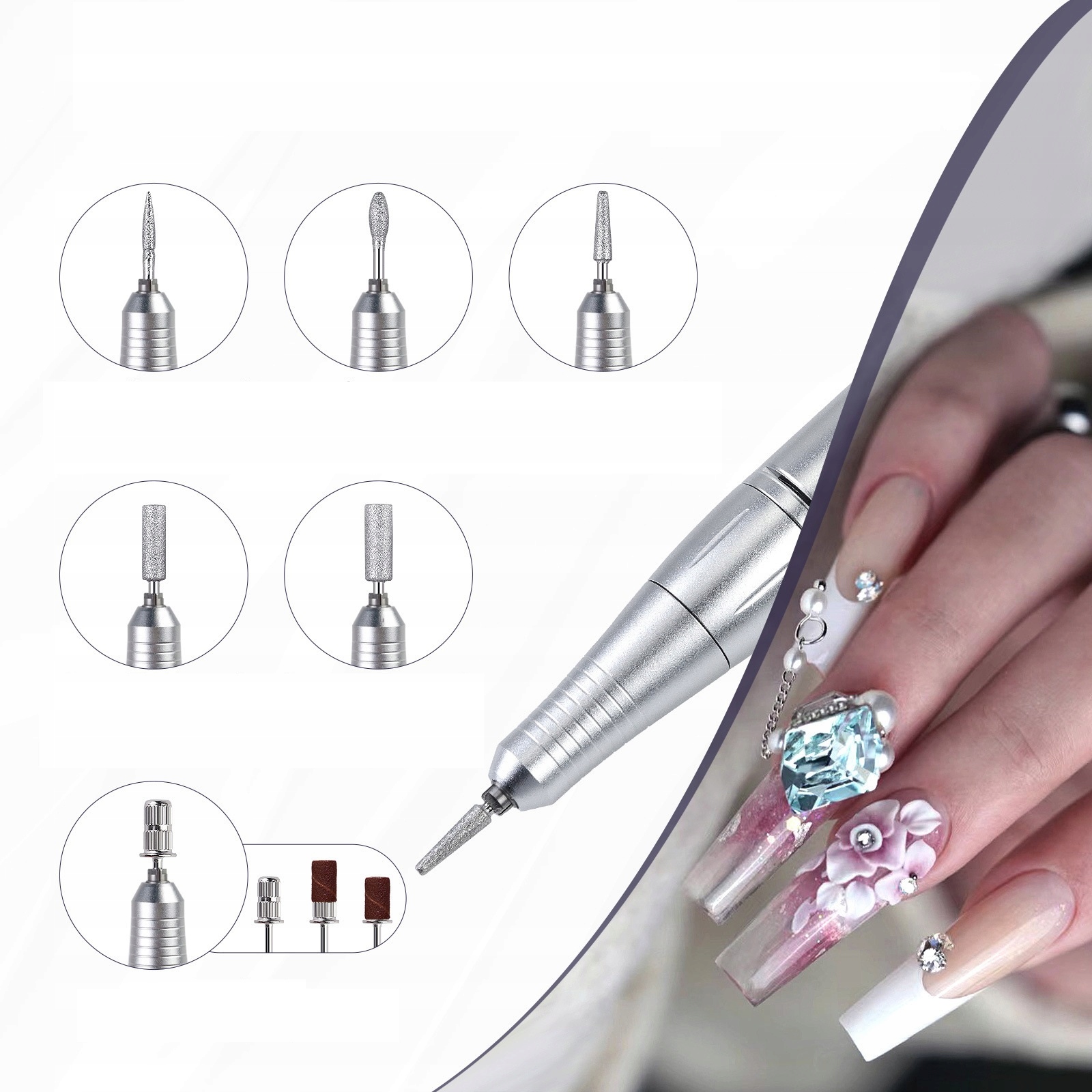 Profesionální Bruska Na Nehty Manikúra Set