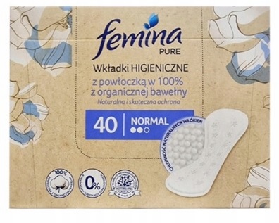 

Femina Pure wkładki higieniczne ekologiczne 40szt
