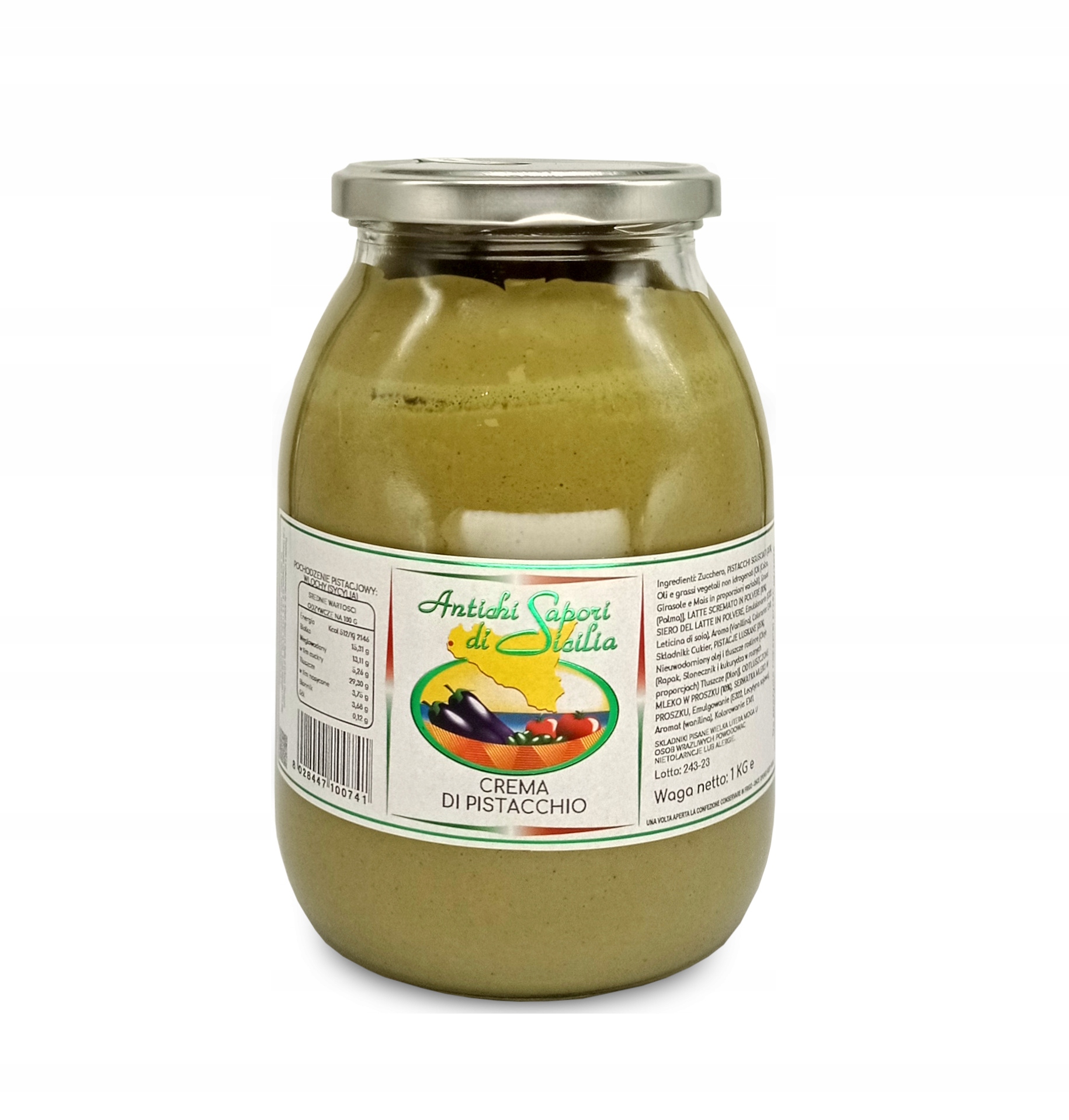 Antichi Sapori Krem Pistacjowy 1000g Włoski