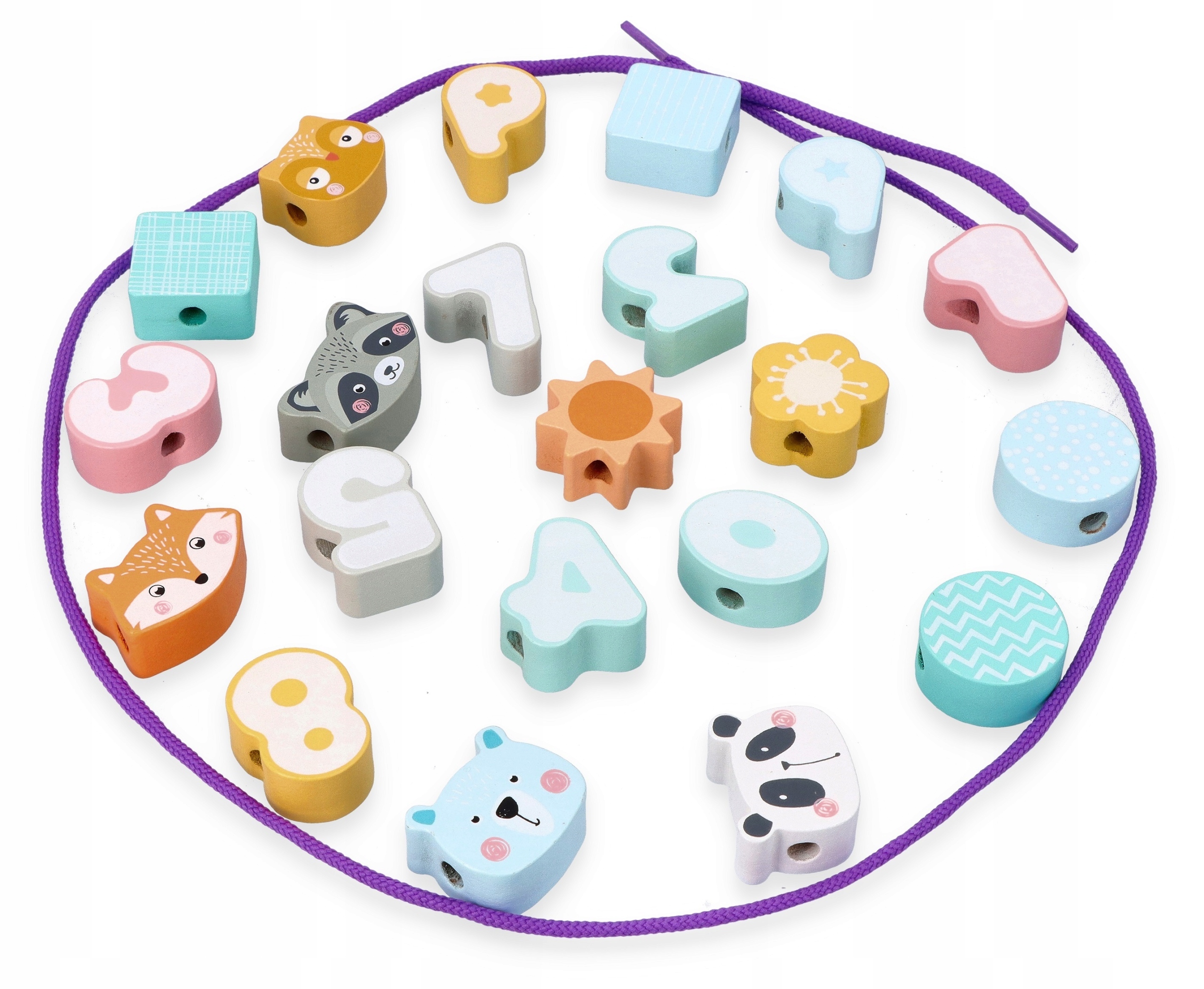 

Zabawki dla dzieci Drewniane korale do nawlekania