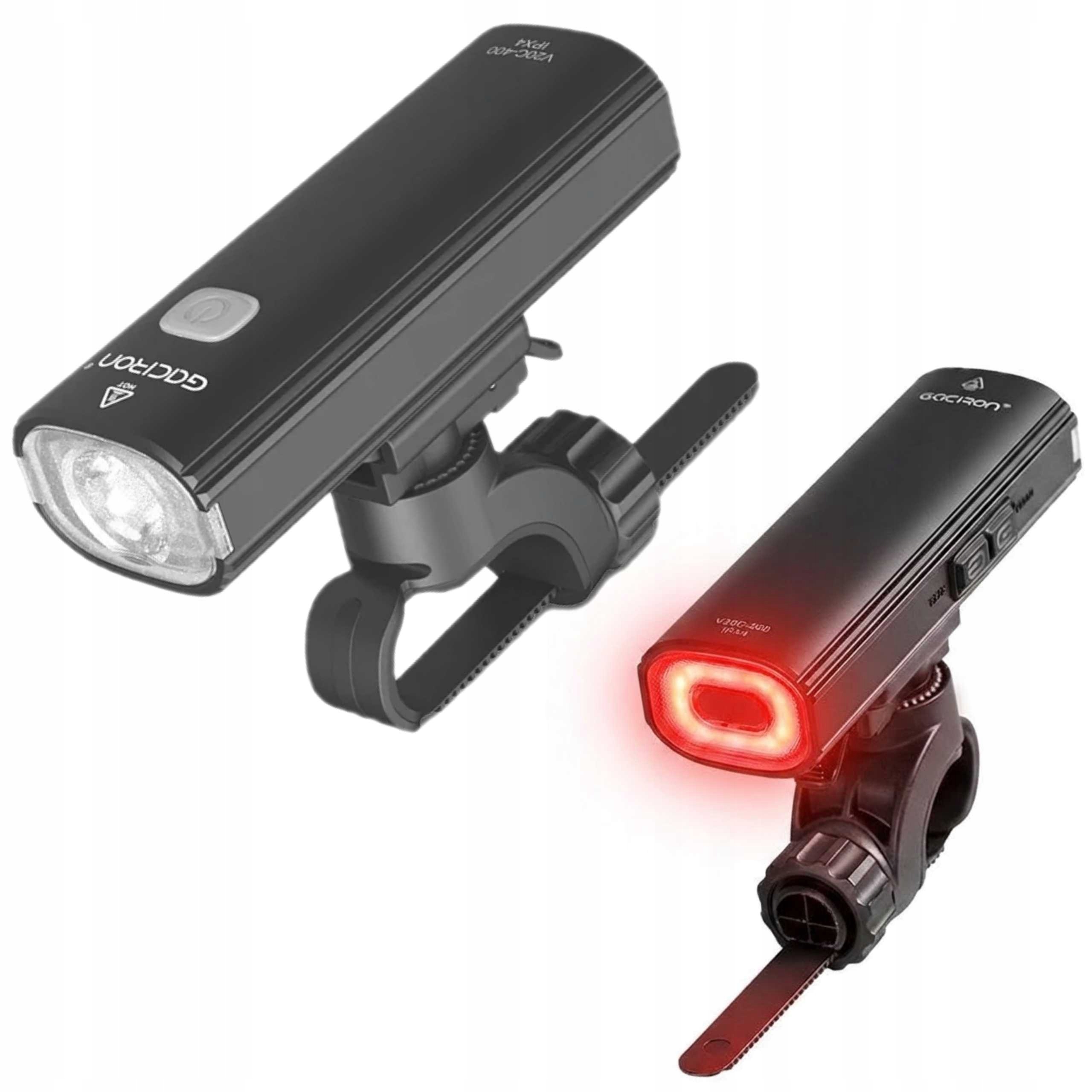 Led cyklistická lampa Gaciron V20C-600 oboustranná 500/100 lm Usb IPX4