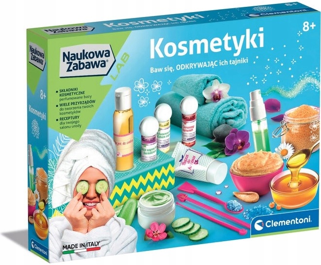 LABORATORIUM KOSMETYKÓW NAUKOWA ZABAWA ZRÓB TO SAM KOSMETYKI DIY CLEMENTONI Marka Clementoni