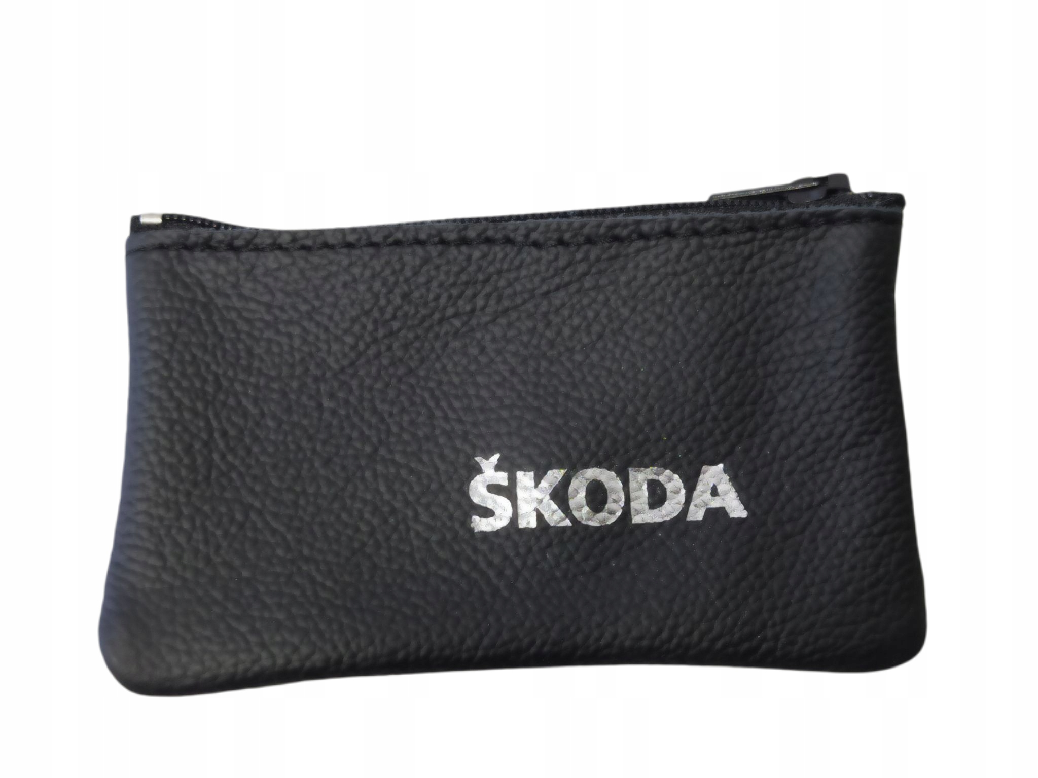 

Etui skórzane na kluczyk z napisem Skoda