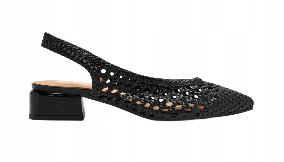 Kožené černé dámské lodičky slingback Gioseppo 71185 Piskove r41