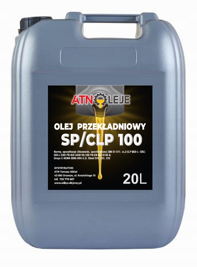 Olej przekładniowy SP/CLP 100 20L - TRANSOL 100 - VG100 - EP100