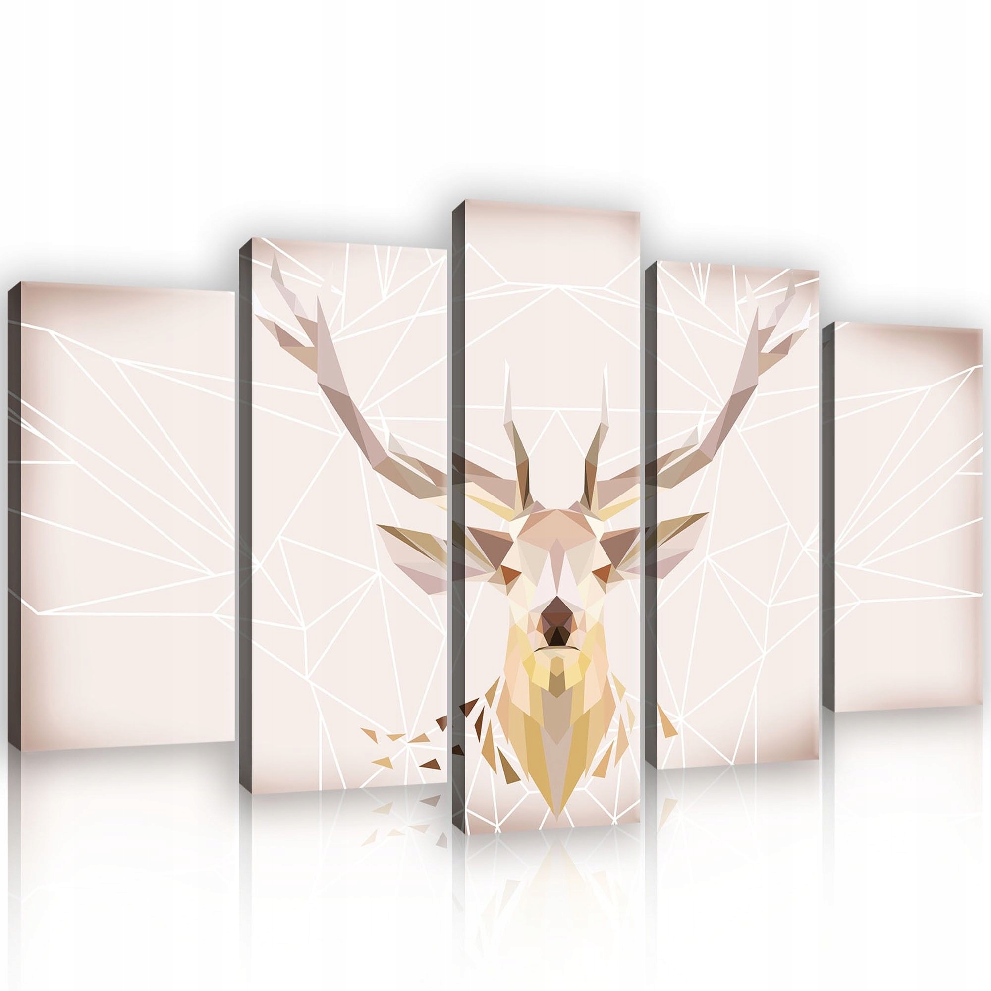 Obraz 100x60 Jelen geometrický polyptych abstrakce minimalismus moderní