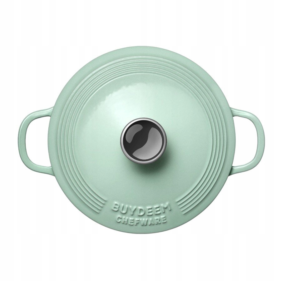 BUYDEEM Emaliowane naczynie żeliwne 2,9L, CP521, Cozy Greenish — 6