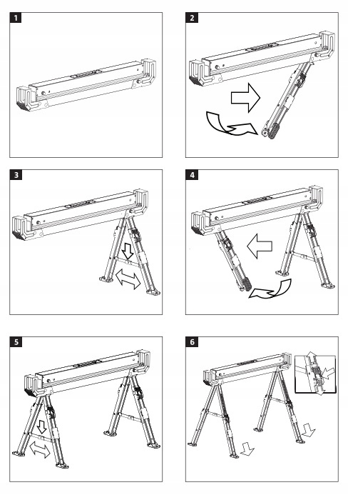 Kobyłka regulowana robocza STRONG 108x44x82 cm 590kg Marka Swe