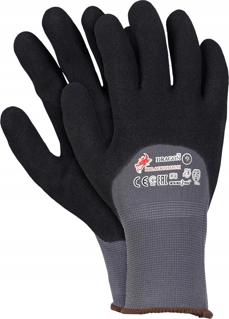 

Rękawice powlekane nitrylem Dragon Rblackfoam-h 9