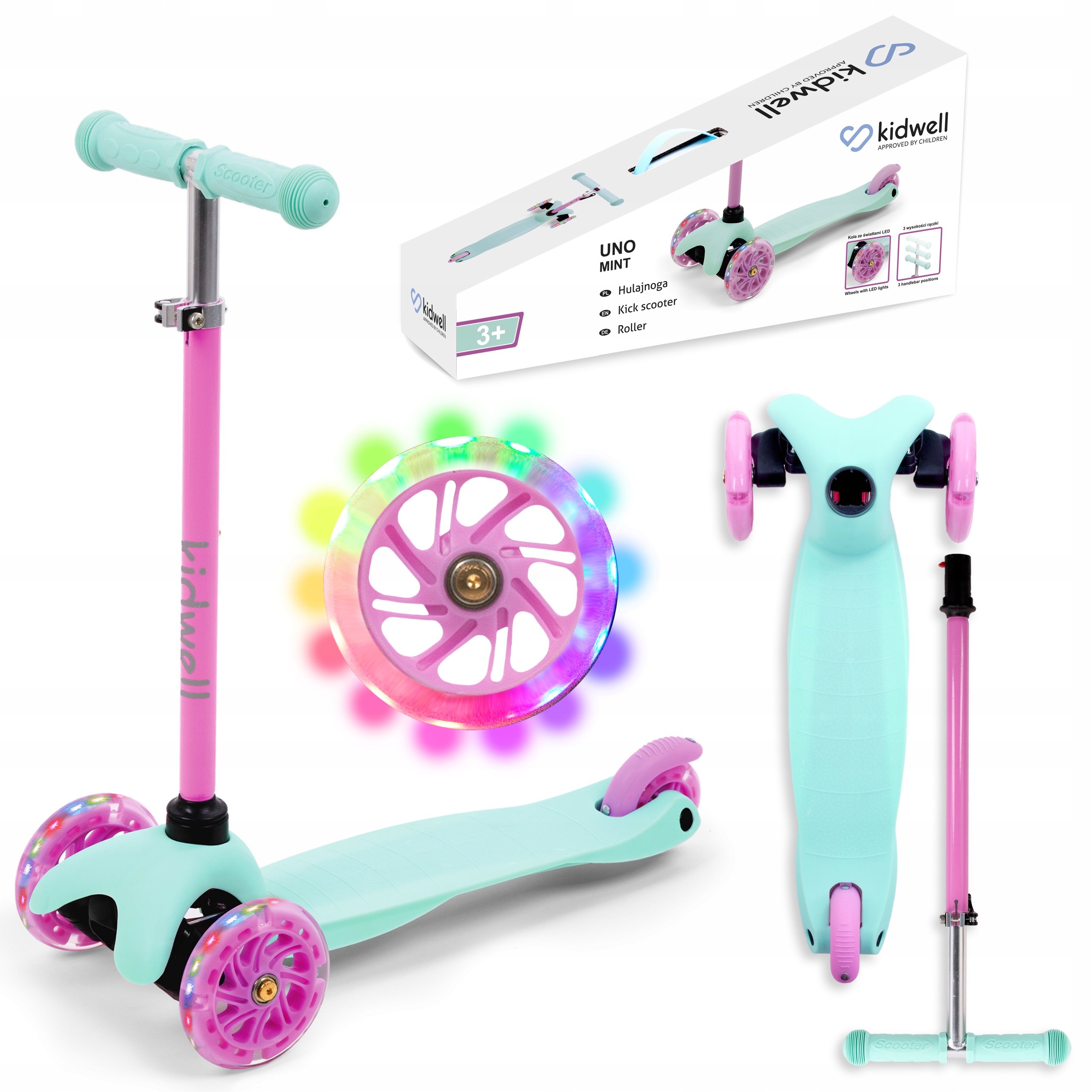 

Hulajnoga Trójkołowa dla dziewczynki Kidwell Uno