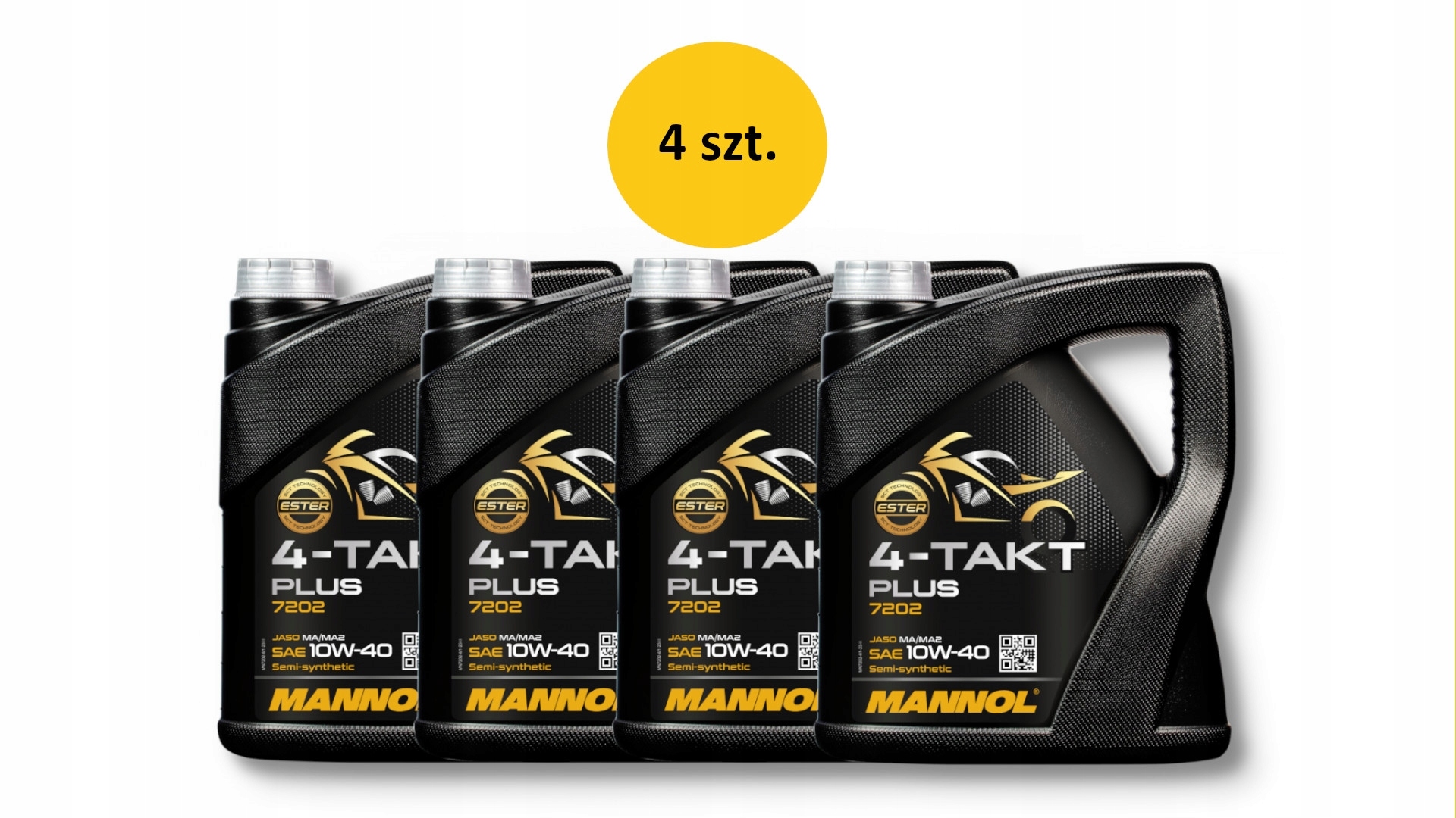 Mannol Motorový Olej 4T Plus 10W40 4L (api Sl, Jaso MA/MA2) Semisyntetik