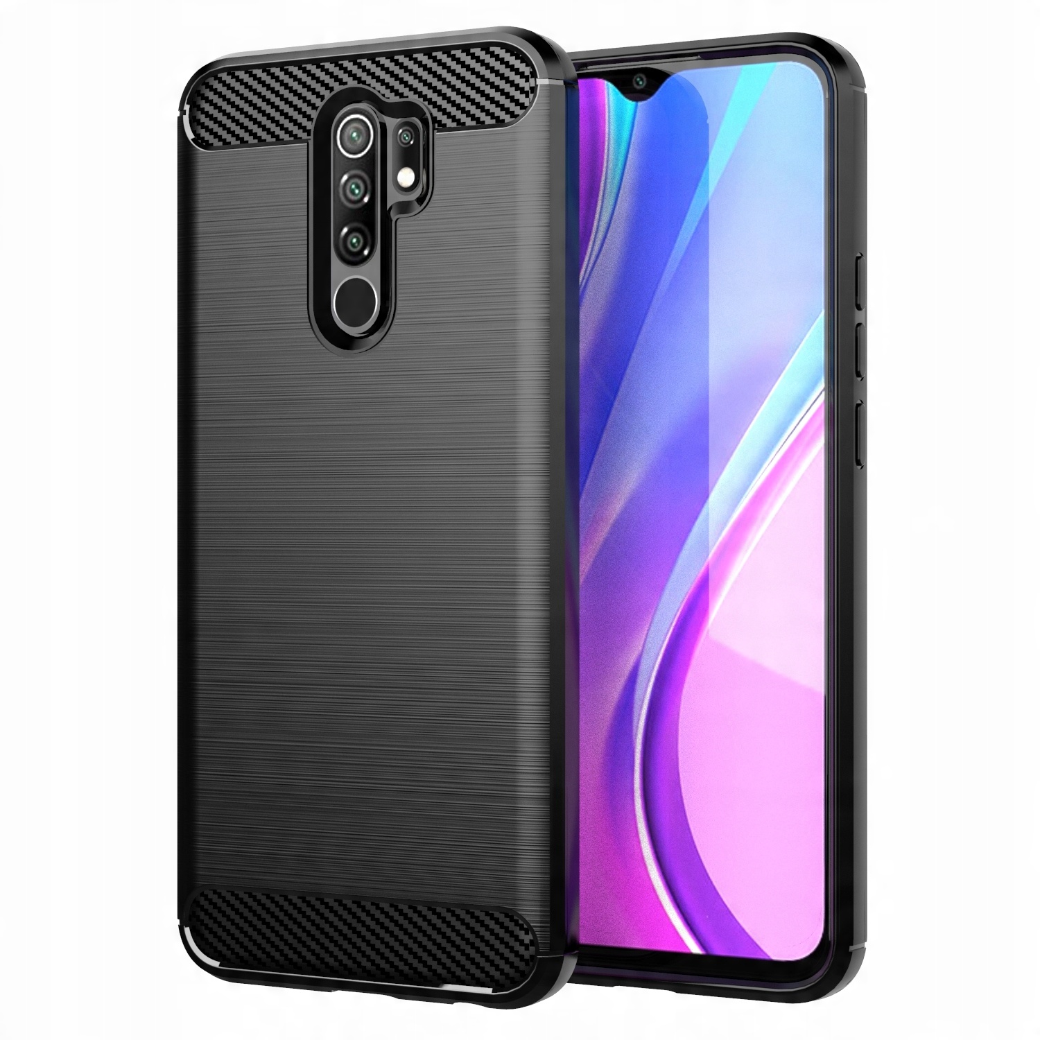 

Etui włókno węglowe + Szkło do Xiaomi Redmi 9