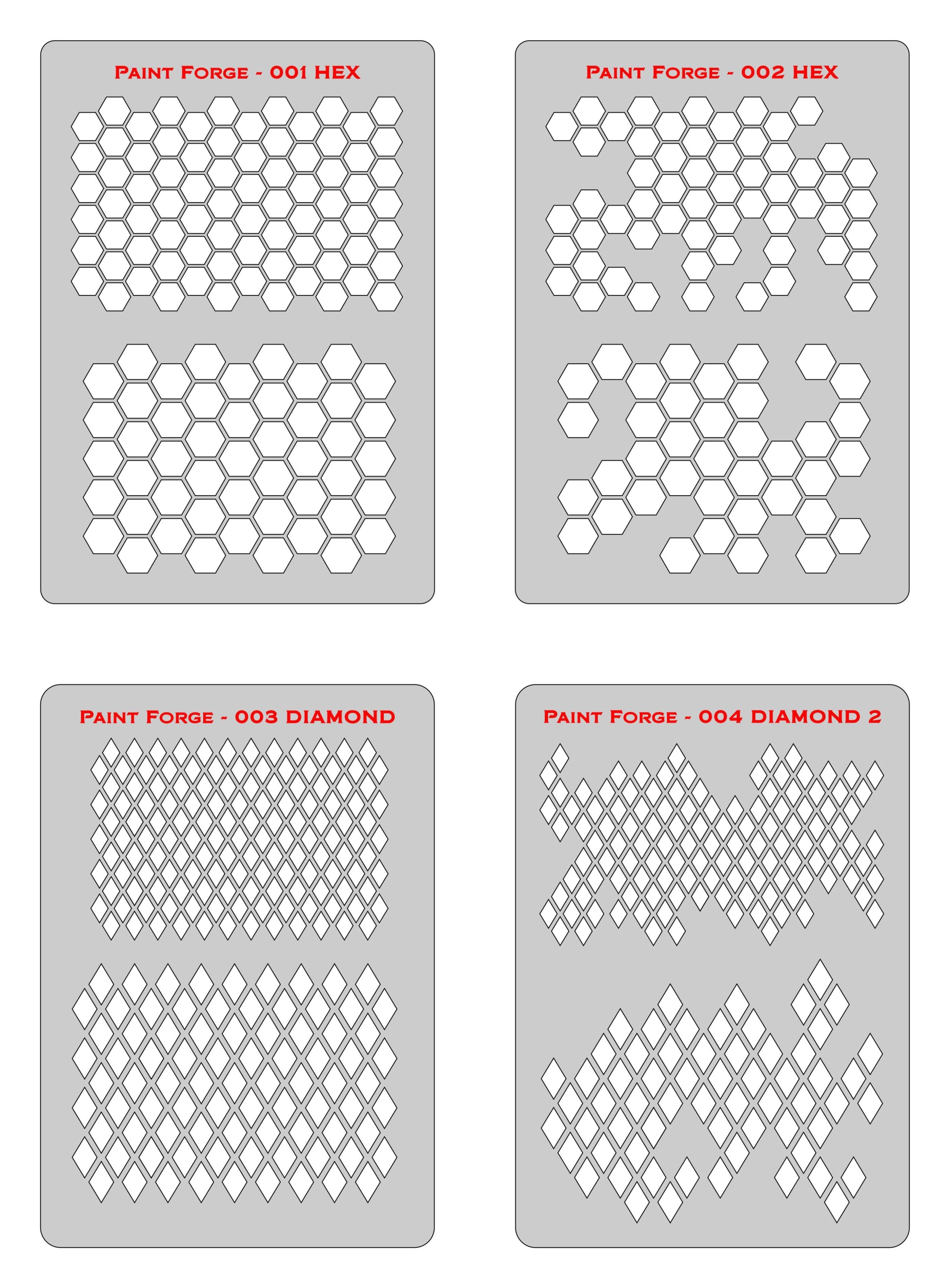 Wzornik szablon Paint Forge 004 L DIAMOND 2 Producent Paint Forge