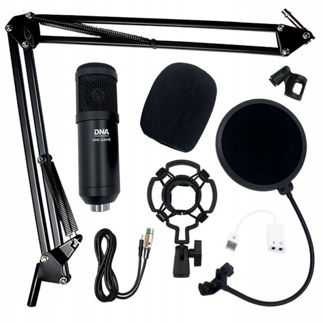 MIKROFON STUDYJNY POJEMNOŚCIOWY XLR ZESTAW GAMING Kod producenta DNC Game