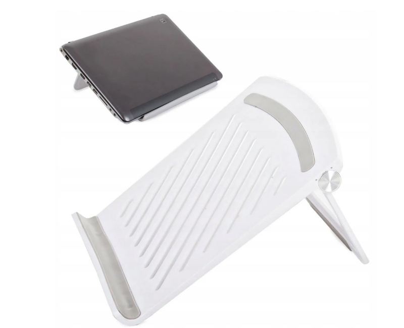 PODSTAWKA STOLIK POD LAPTOPA CHŁODZĄCA SKŁADANA BIAŁA