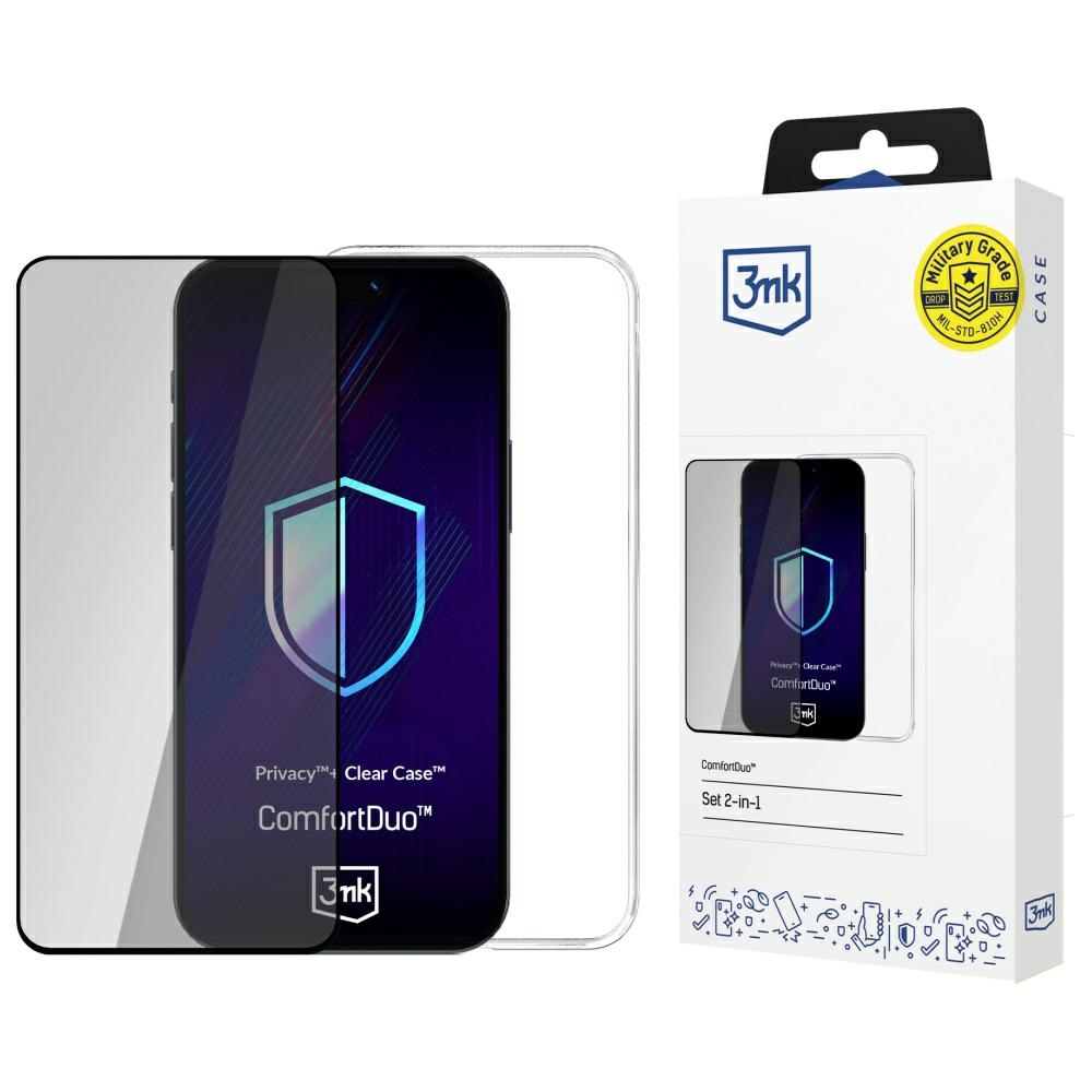 Sada 3MK ComfortDuo Privacy Clear pro Apple iPhone 16E