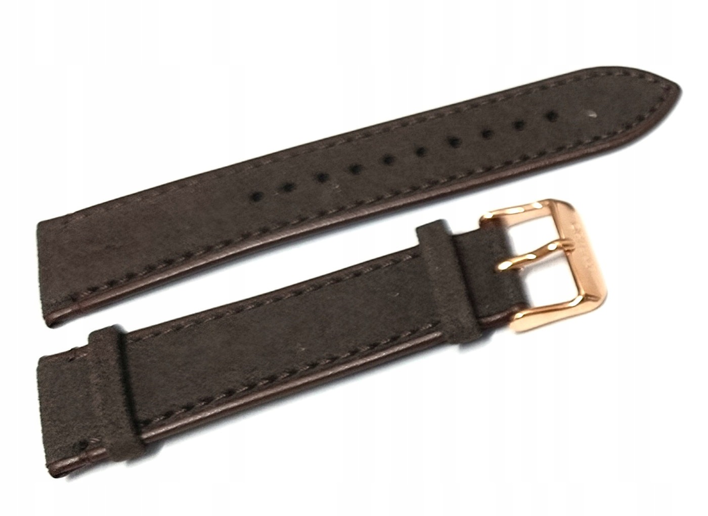 Originální Kožený Semišový Hnědý Řemínek Na Hodinky Orient Bambino 22 mm
