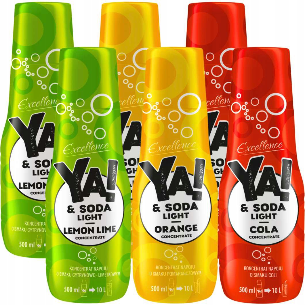 Levně Ya! mix sirupů do sody stream bez cukru 6 x 500 ml