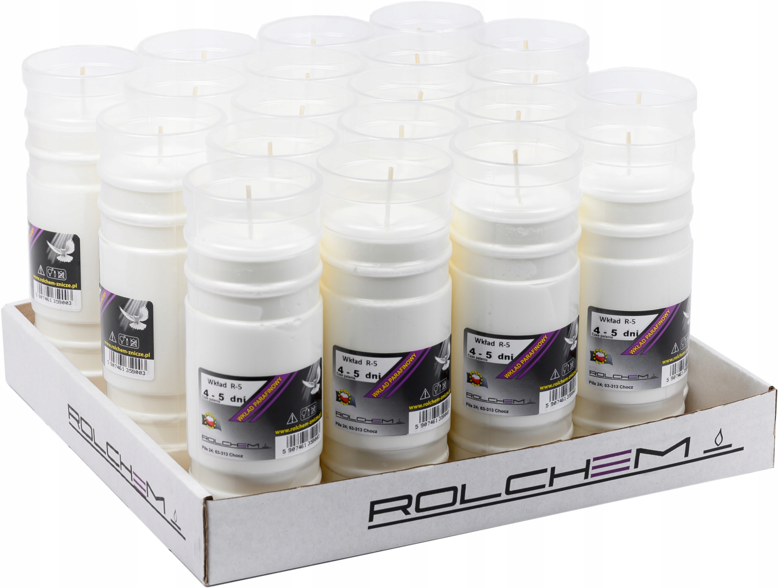 Wkłady parafinowe Rolchem R5, 20 szt. 5 dni 120h