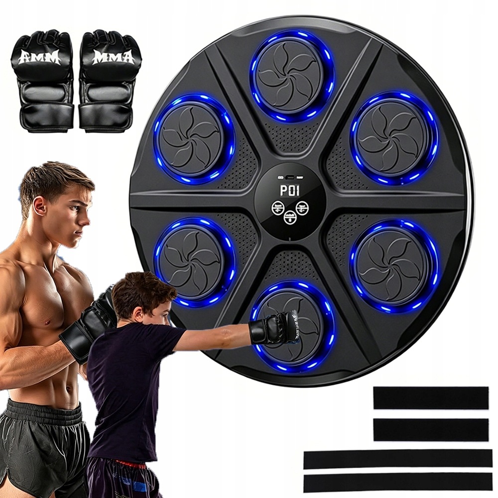 Elektronický boxerský trenažér s terčem, Usb, 9 rychlostí, 9 režimů