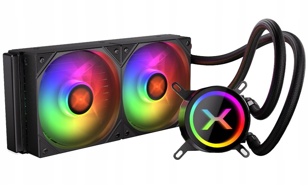 Krux vodní chladič Cpu HydroX 240 Argb 2x120mm Argb Pwm Amd i Intel