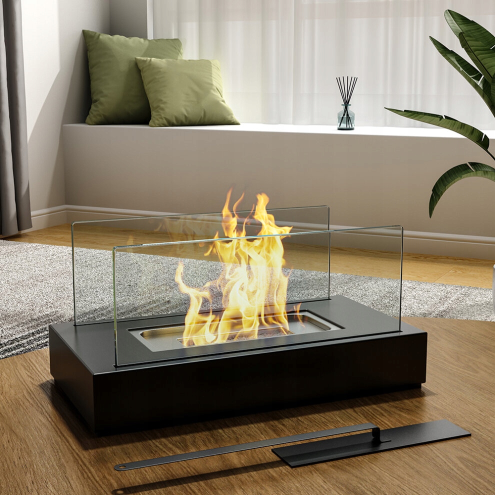 BIOKOMINEK WOLNOSTOJĄCY NA STÓŁ DOM TARAS BIOETANOL CZARNY QLIMA FFB 105 Głębokość produktu 20 cm