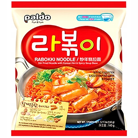 Levně 8 x Těstoviny Rabokki ve sladko-ostré omáčce 145 g Paldo