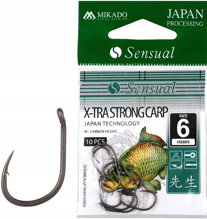 

Haczyki Mikado Sensual X-tra Strong Carp Hak 6