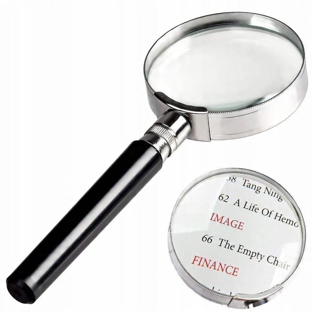 

Lupa klasyczna szkło powiększające 75mm Metal