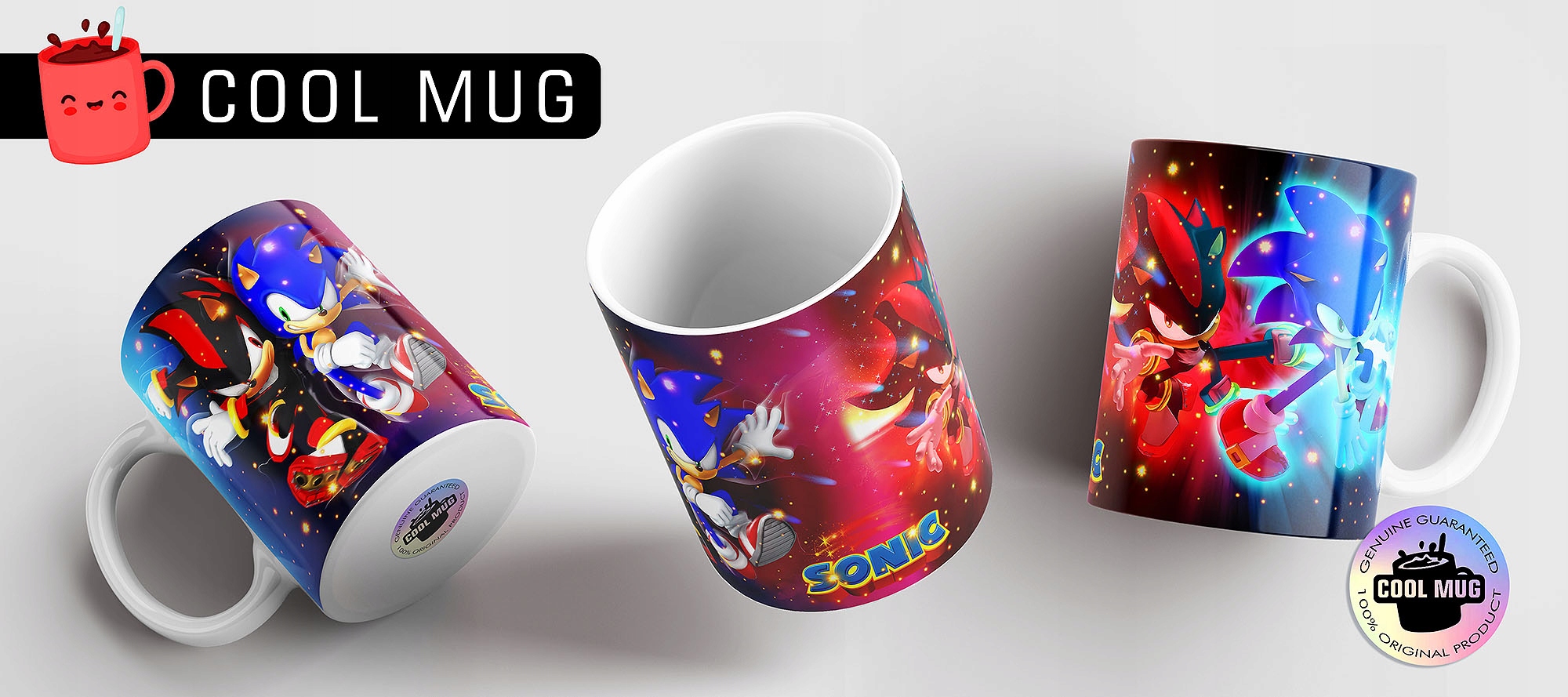 ZESTAW KUBEK TATUAŻE NAKLEJKI SONIC JAKOŚĆ Stan opakowania oryginalne