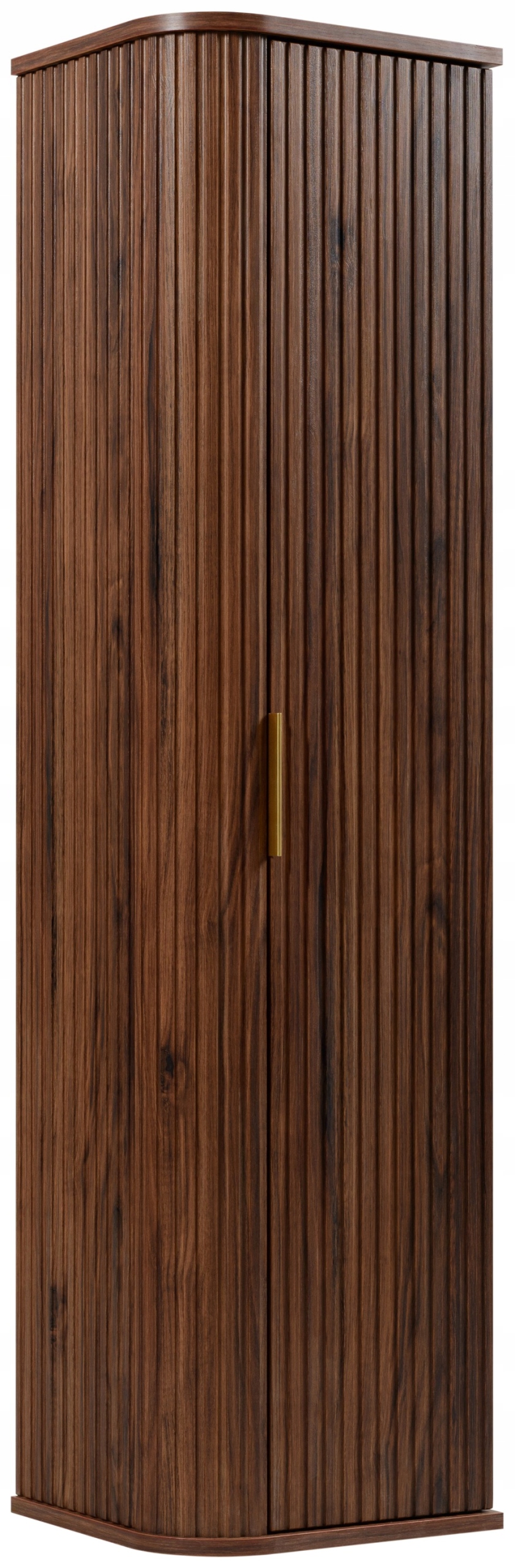 Závěsná koupelnová skříňka Sloupek 139 cm Rýhovaný Dub Ořech čelní Mdf