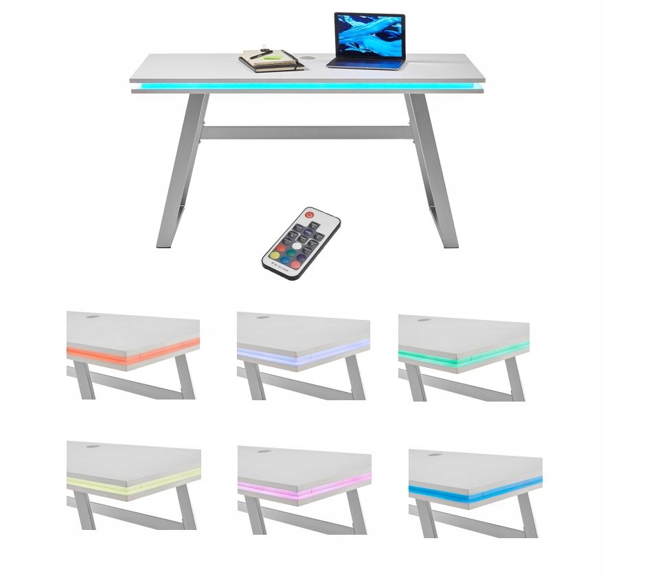 Biurko Tiflis białe toaletka lakier mat +LED Kod producenta siti