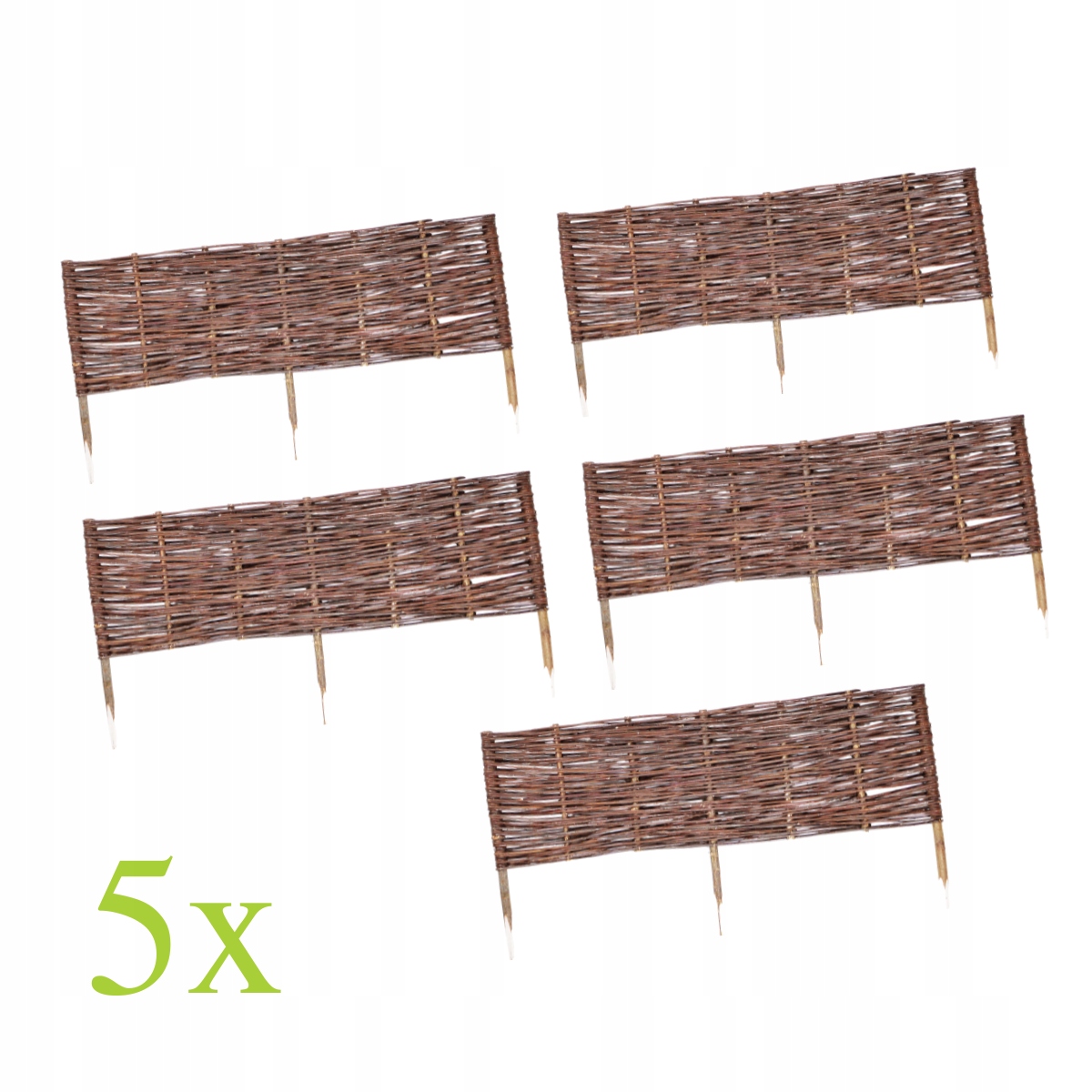 

Płotek wiklinowy obrzeże 100x30 palisada 5 Sztuk