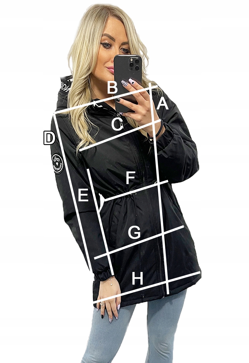 ASYMETRYCZNA PARKA płaszcz kurtka Z KAPTUREM 4 KOLORY M Skład materiałowy poliester